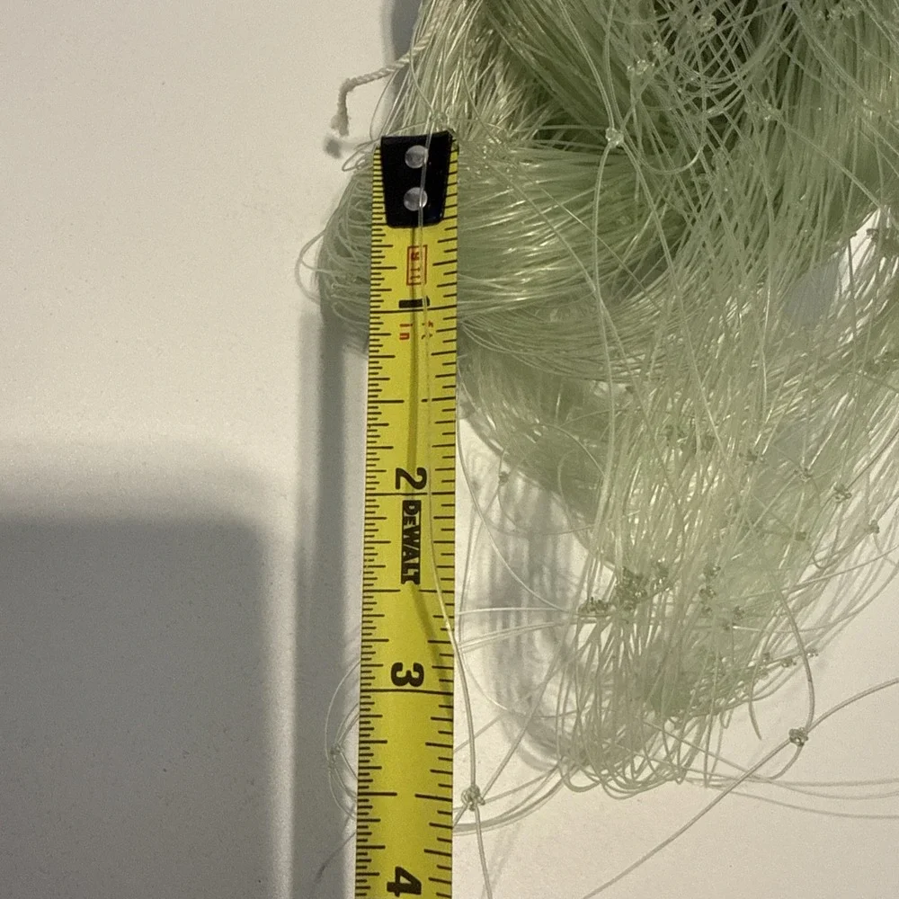 Green Monofilament Fishing Net Netting 1 lb 3.7 oz w/ 13